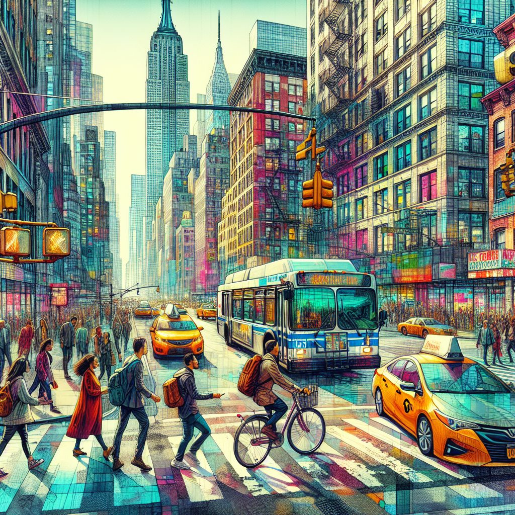 Energetic New York Journey Capturing Movement Urban Lifestyle