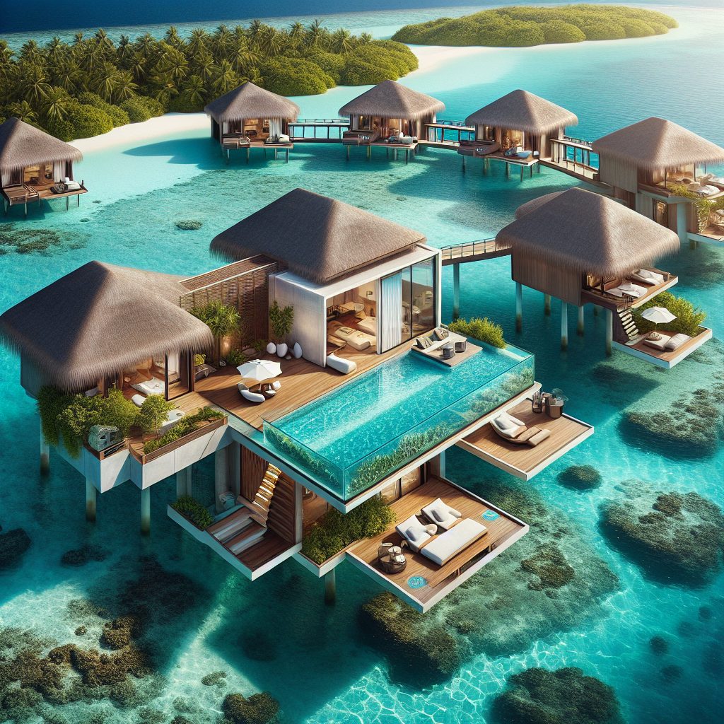 High End Villas in Maldives With Overwater Glass Floor Designs