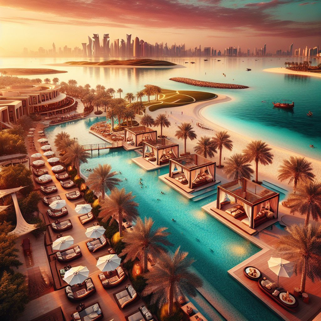 Oasis Retreat Resorts Doha Blend Water Sand Serenity