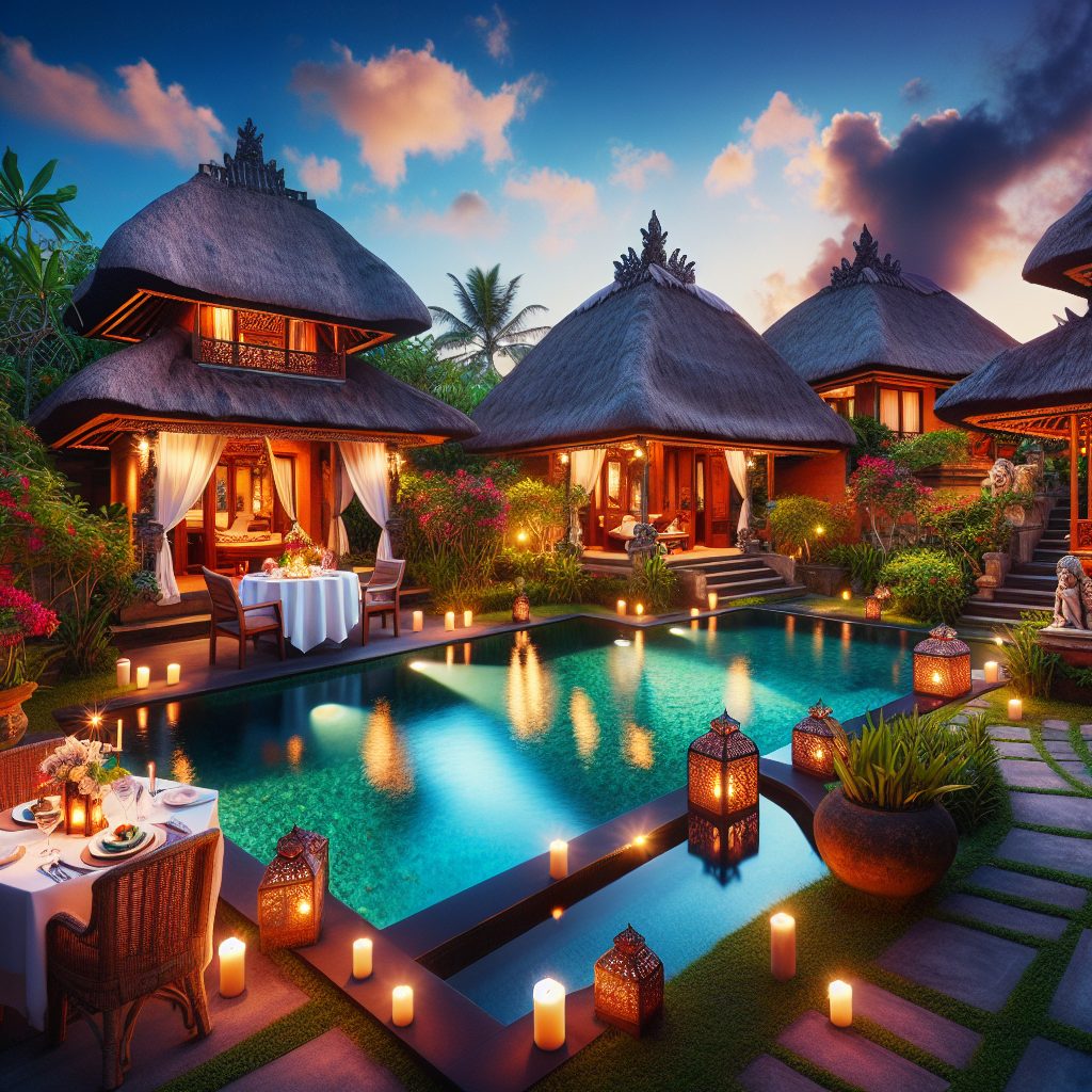 Romantic Villas in Bali With Candlelight Private Pool Dining