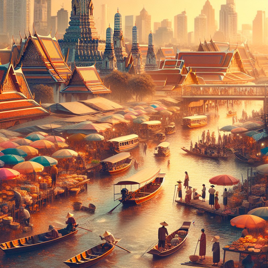 Warm Bangkok Travel Story Highlighting Culture River Life